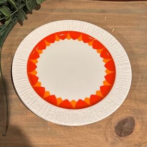 (2) Beautiful Thomas 70s cake plates. Made In Germany, 7.5 Inches.